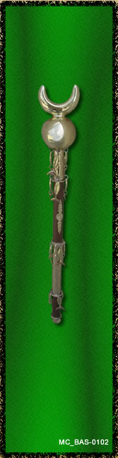 bastón de mando con media luna