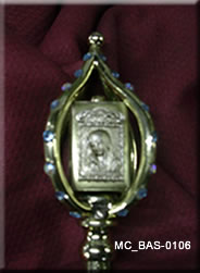 detalle bastón de mando con virgen