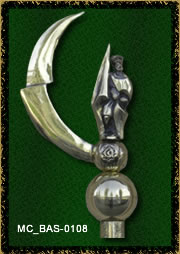 detalle bastón de mando figura en bronce